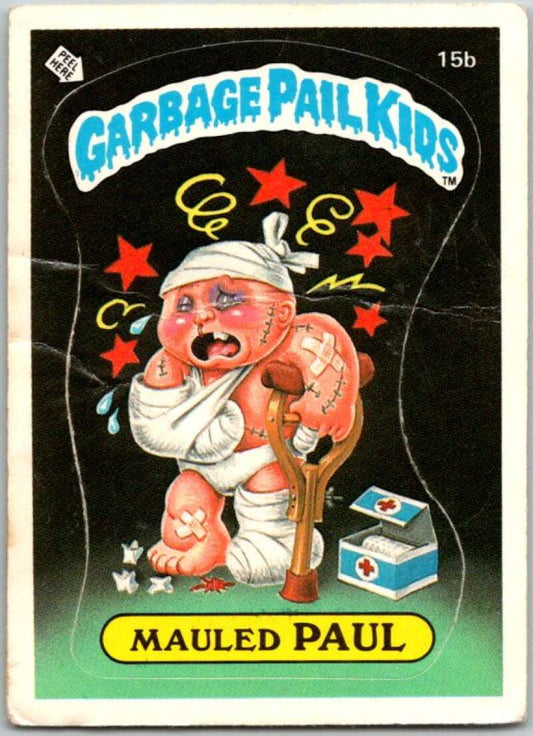 1985 Topps Garbage Pail Kids Series 1 #15b Mauled Paul   V44408