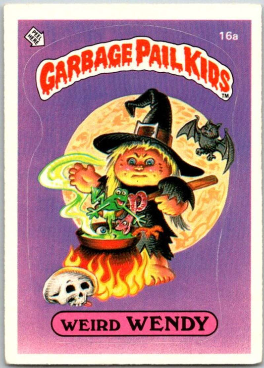 1985 Topps Garbage Pail Kids Series 1 #16a Weird Wendy   V44409