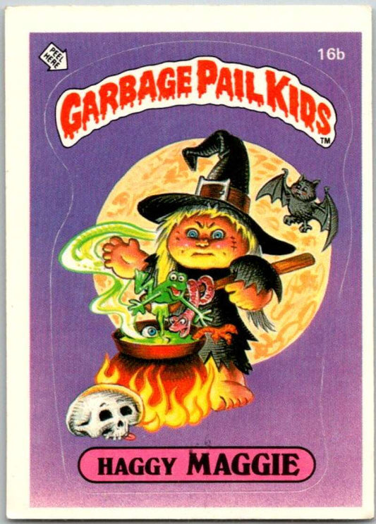 1985 Topps Garbage Pail Kids Series 1 #16b Haggy Maggie   V44414