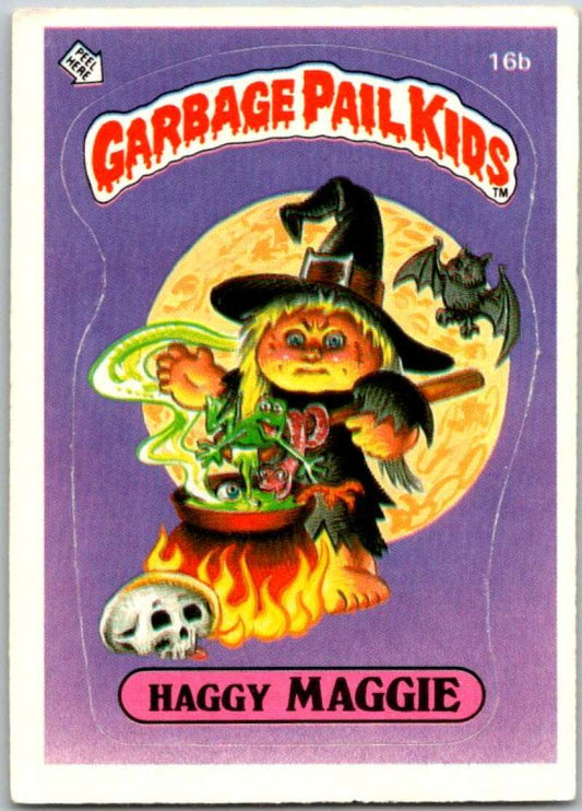 1985 Topps Garbage Pail Kids Series 1 #16b Haggy Maggie   V44415