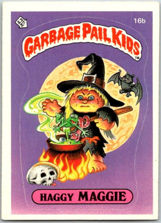 1985 Topps Garbage Pail Kids Series 1 #16b Haggy Maggie   V44416