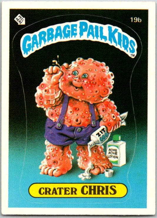 1985 Topps Garbage Pail Kids Series 1 #19b Crater Chris   V44447