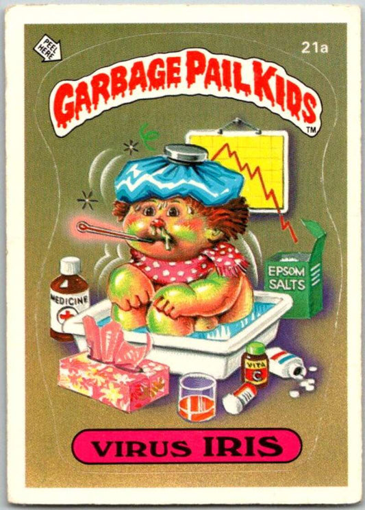 1985 Topps Garbage Pail Kids Series 1 #21a Virus Iris   V44455