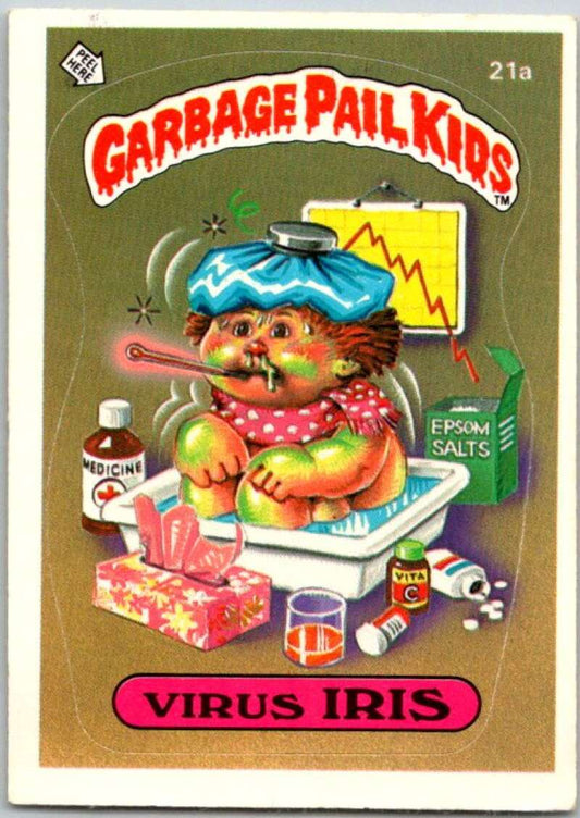 1985 Topps Garbage Pail Kids Series 1 #21a Virus Iris   V44456