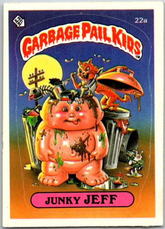 1985 Topps Garbage Pail Kids Series 1 #22a Junky Jeff   V44463
