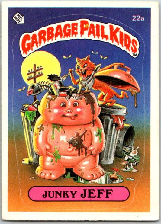 1985 Topps Garbage Pail Kids Series 1 #22a Junky Jeff   V44466