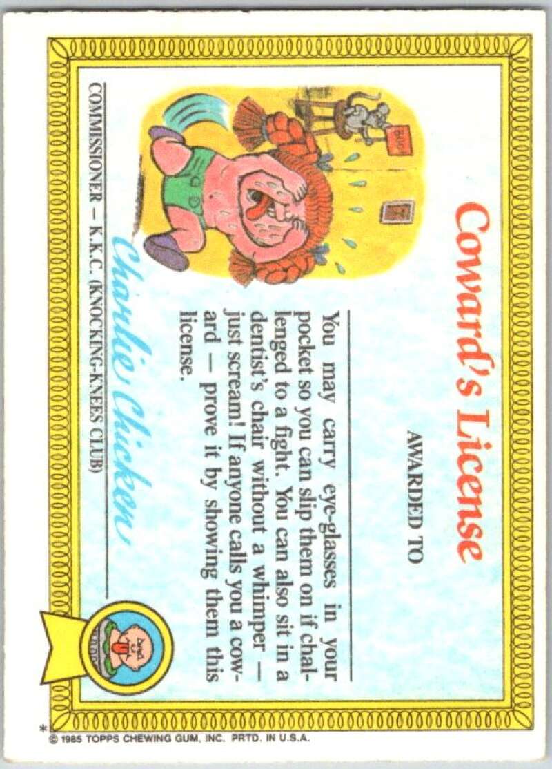 1985 Topps Garbage Pail Kids Series 1 #23a Drippy Dan   V44473