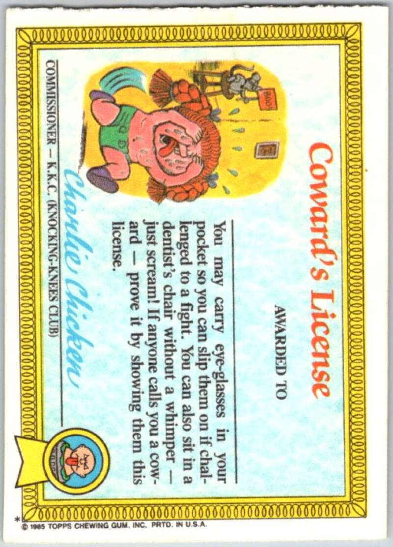 1985 Topps Garbage Pail Kids Series 1 #23a Drippy Dan   V44476