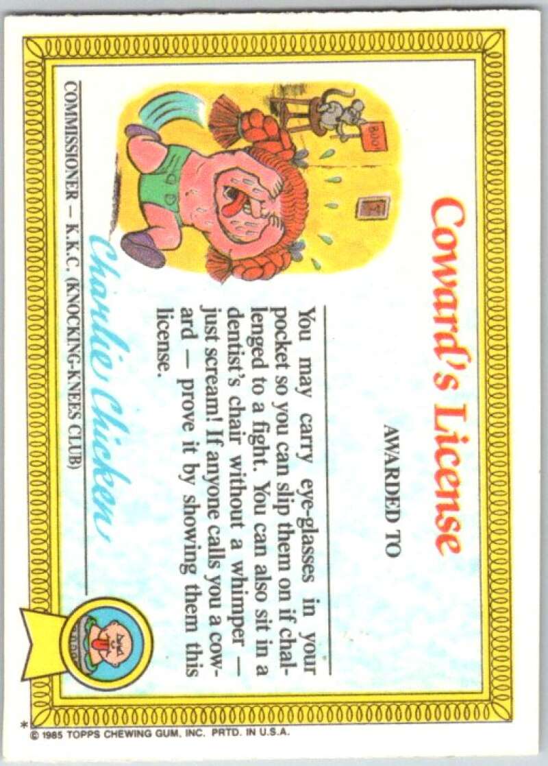 1985 Topps Garbage Pail Kids Series 1 #23a Drippy Dan   V44477