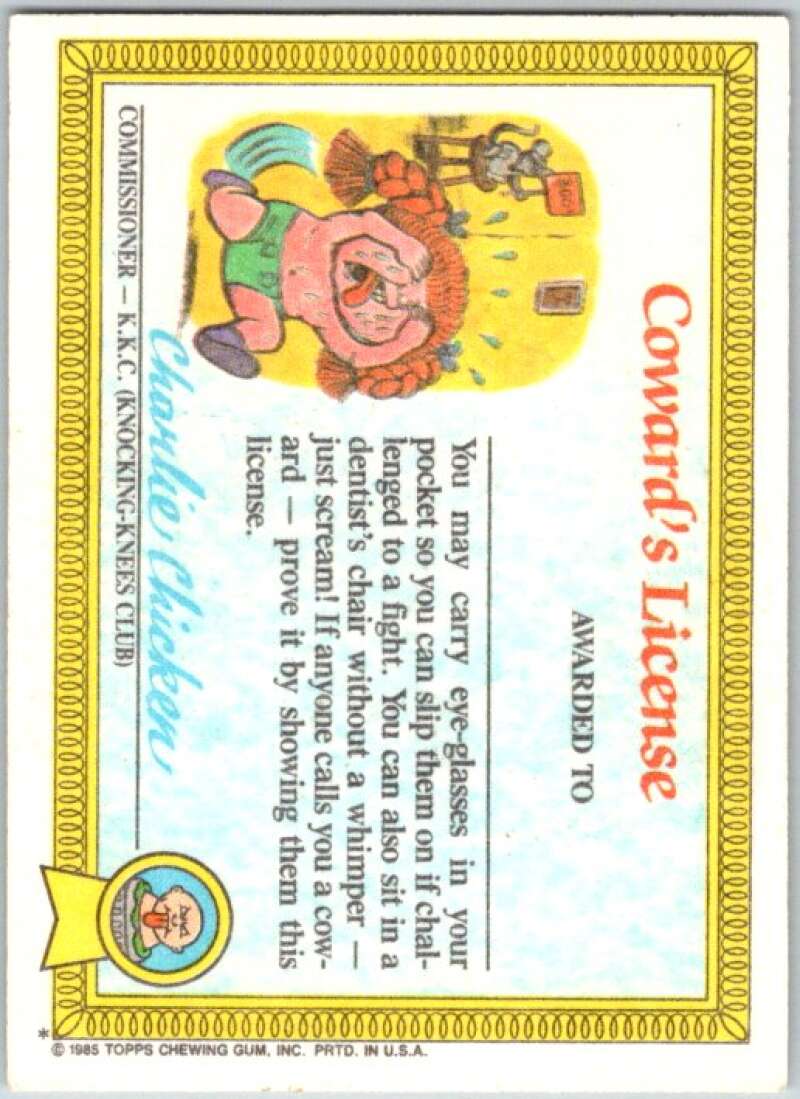1985 Topps Garbage Pail Kids Series 1 #23a Drippy Dan   V44478