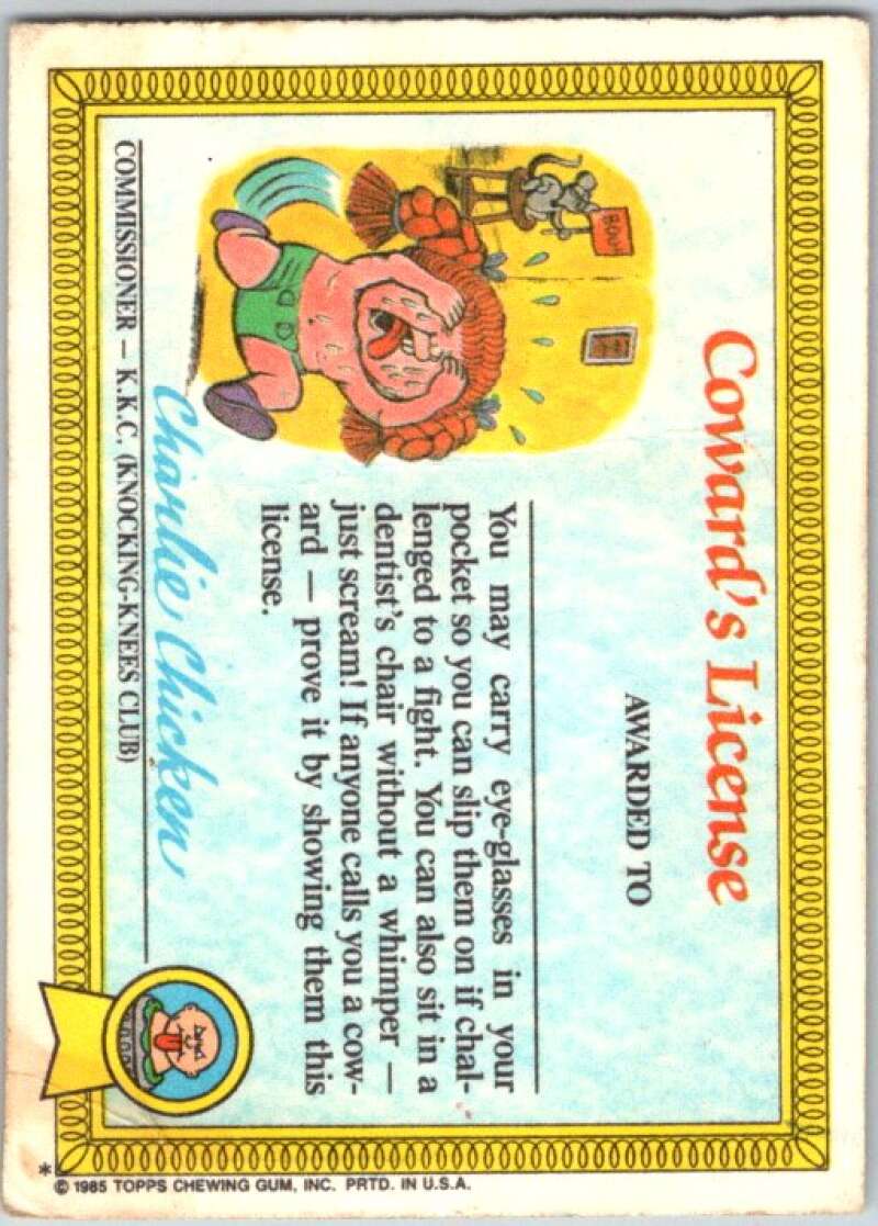 1985 Topps Garbage Pail Kids Series 1 #23a Drippy Dan   V44480