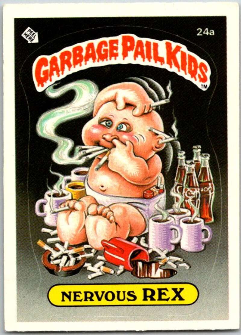 1985 Topps Garbage Pail Kids Series 1 #24a Nervous Rex   V44489