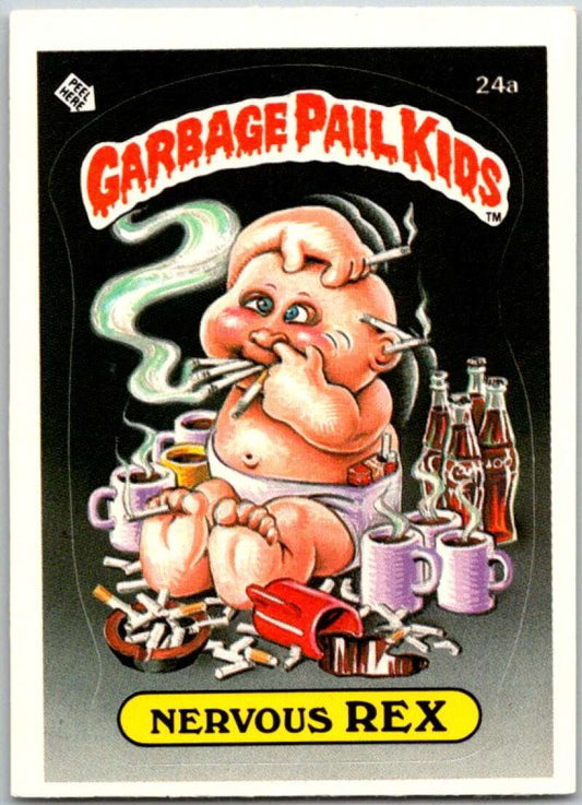 1985 Topps Garbage Pail Kids Series 1 #24a Nervous Rex   V44490