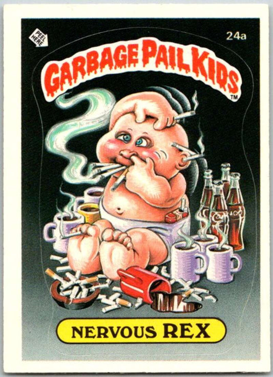 1985 Topps Garbage Pail Kids Series 1 #24a Nervous Rex   V44491