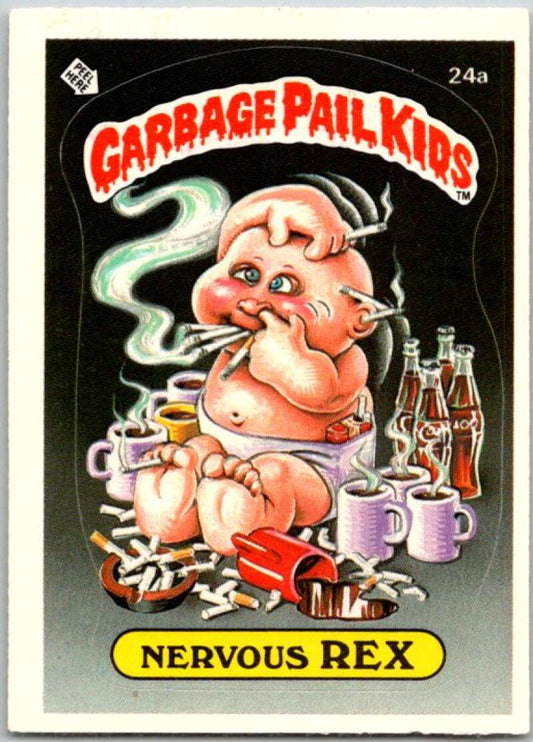 1985 Topps Garbage Pail Kids Series 1 #24a Nervous Rex   V44492