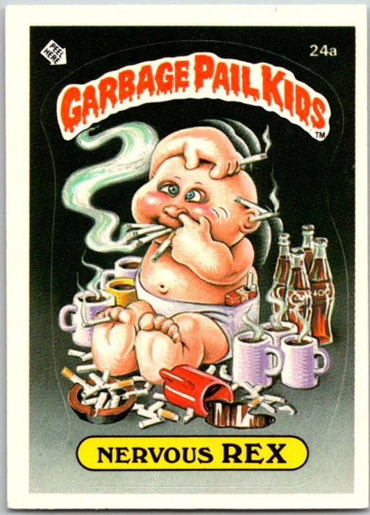 1985 Topps Garbage Pail Kids Series 1 #24a Nervous Rex   V44493