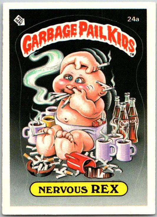 1985 Topps Garbage Pail Kids Series 1 #24a Nervous Rex   V44494
