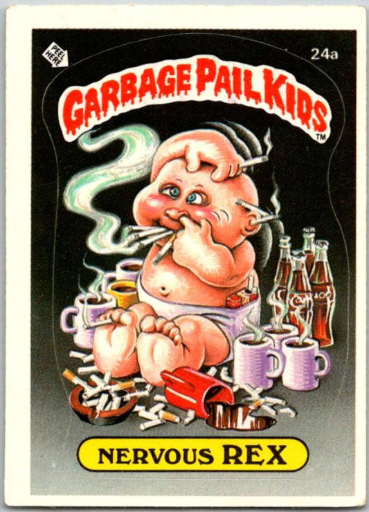 1985 Topps Garbage Pail Kids Series 1 #24a Nervous Rex   V44495