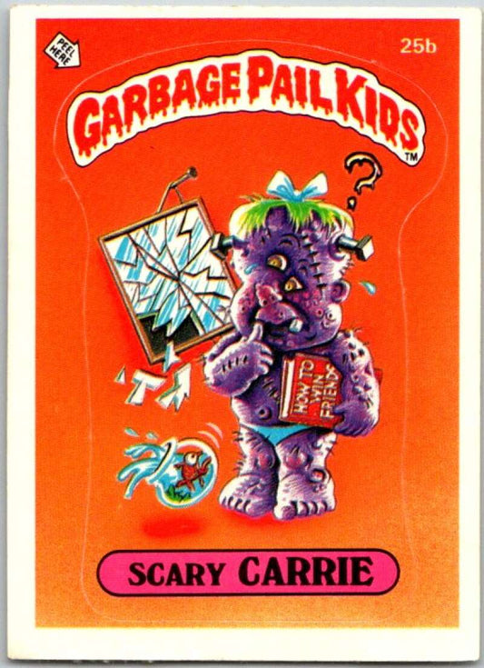 1985 Topps Garbage Pail Kids Series 1 #25b Scary Carrie   V44507