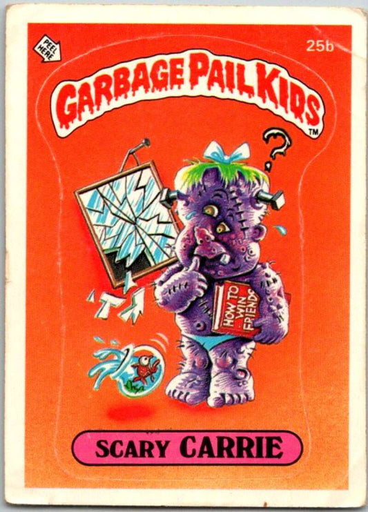 1985 Topps Garbage Pail Kids Series 1 #25b Scary Carrie   V44509