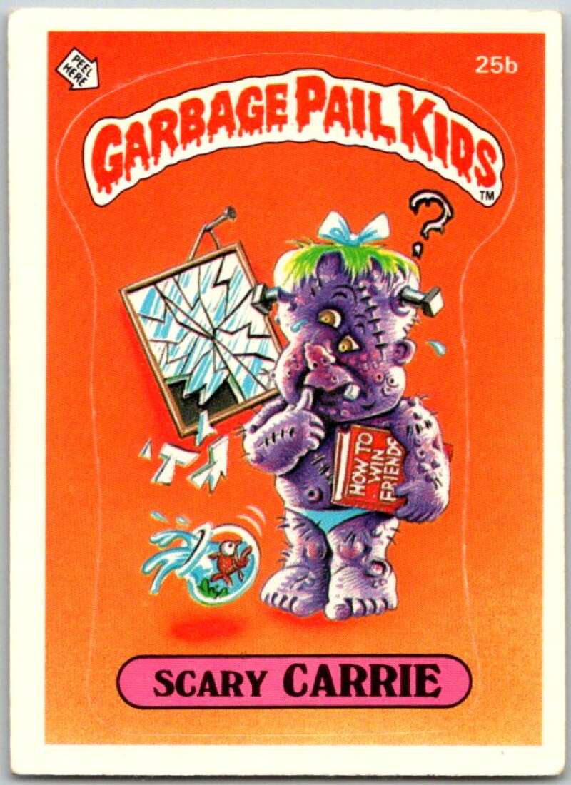 1985 Topps Garbage Pail Kids Series 1 #25b Scary Carrie   V44511