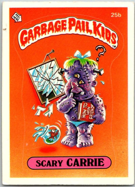 1985 Topps Garbage Pail Kids Series 1 #25b Scary Carrie   V44514