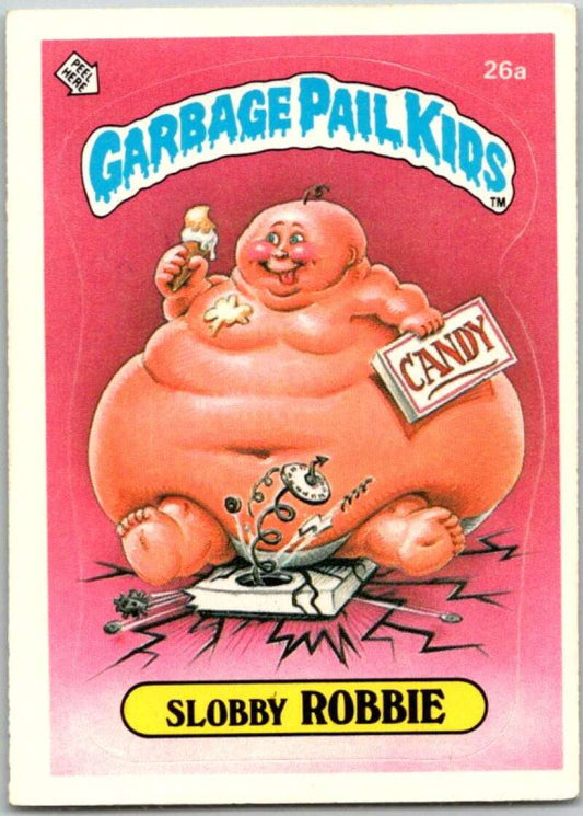1985 Topps Garbage Pail Kids Series 1 #26a Slobby Robbie   V44515