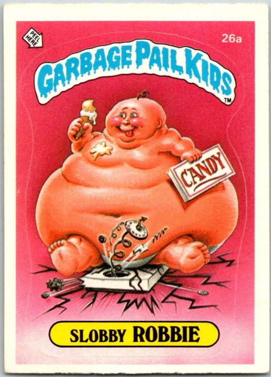 1985 Topps Garbage Pail Kids Series 1 #26a Slobby Robbie   V44517