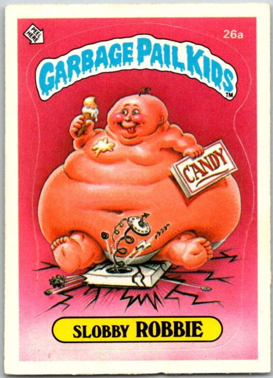 1985 Topps Garbage Pail Kids Series 1 #26a Slobby Robbie   V44518