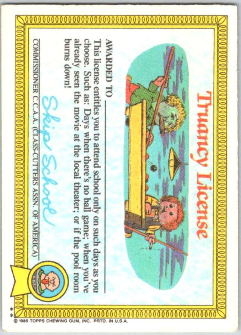 1985 Topps Garbage Pail Kids Series 1 #26b Fat Matt   V44522