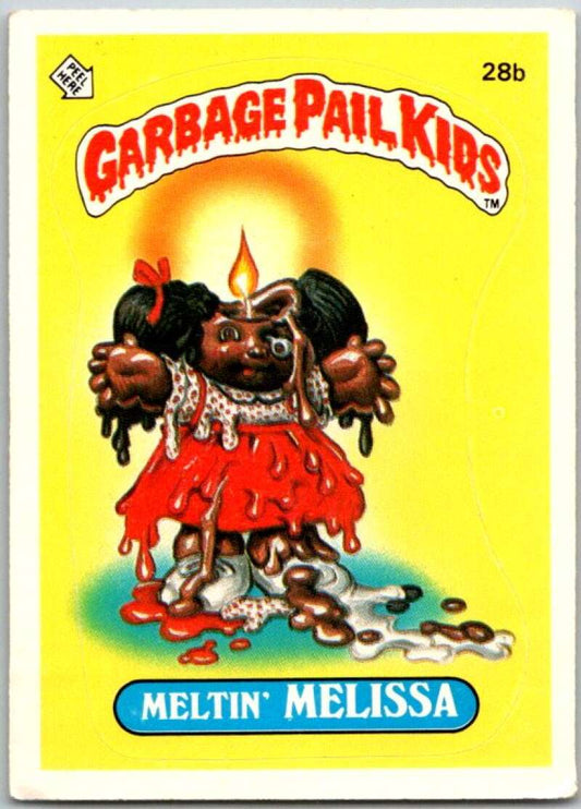 1985 Topps Garbage Pail Kids Series 1 #28b Meltin' Melissa   V44544
