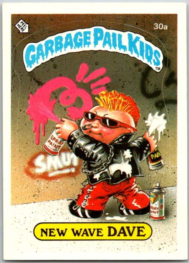 1985 Topps Garbage Pail Kids Series 1 #30a New Wave Dave   V44565