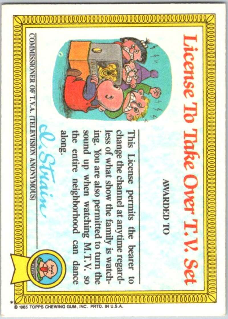 1985 Topps Garbage Pail Kids Series 1 #30a New Wave Dave   V44565
