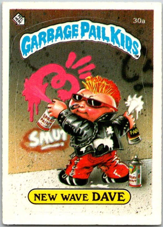 1985 Topps Garbage Pail Kids Series 1 #30a New Wave Dave   V44566