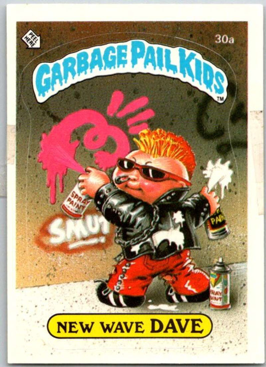 1985 Topps Garbage Pail Kids Series 1 #30a Wave Dave  (Tape on Back) V44569