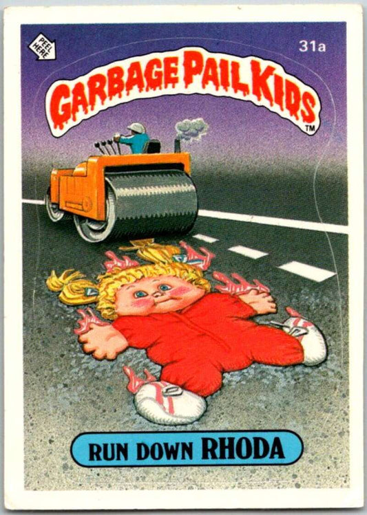 1985 Topps Garbage Pail Kids Series 1 #31a Run Down Rhoda   V44573