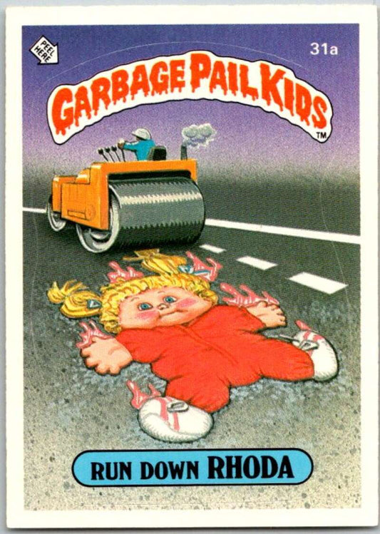 1985 Topps Garbage Pail Kids Series 1 #31a Run Down Rhoda   V44576