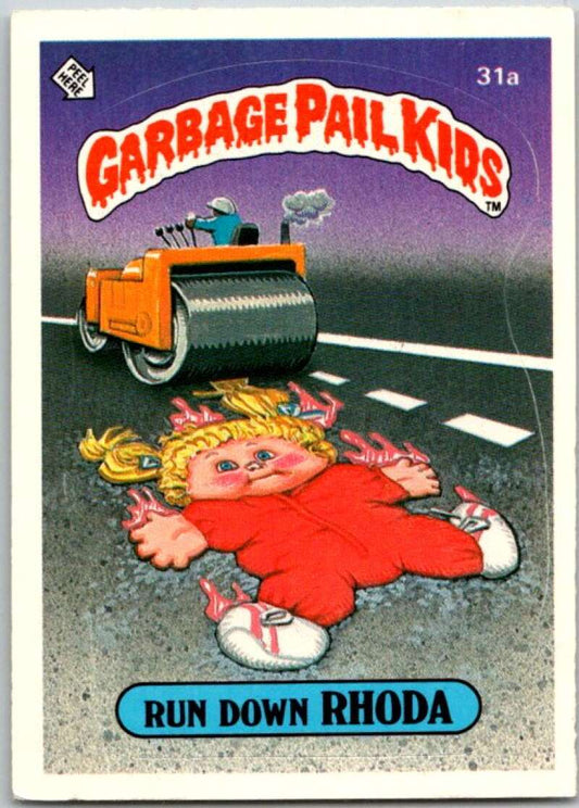1985 Topps Garbage Pail Kids Series 1 #31a Run Down Rhoda   V44578