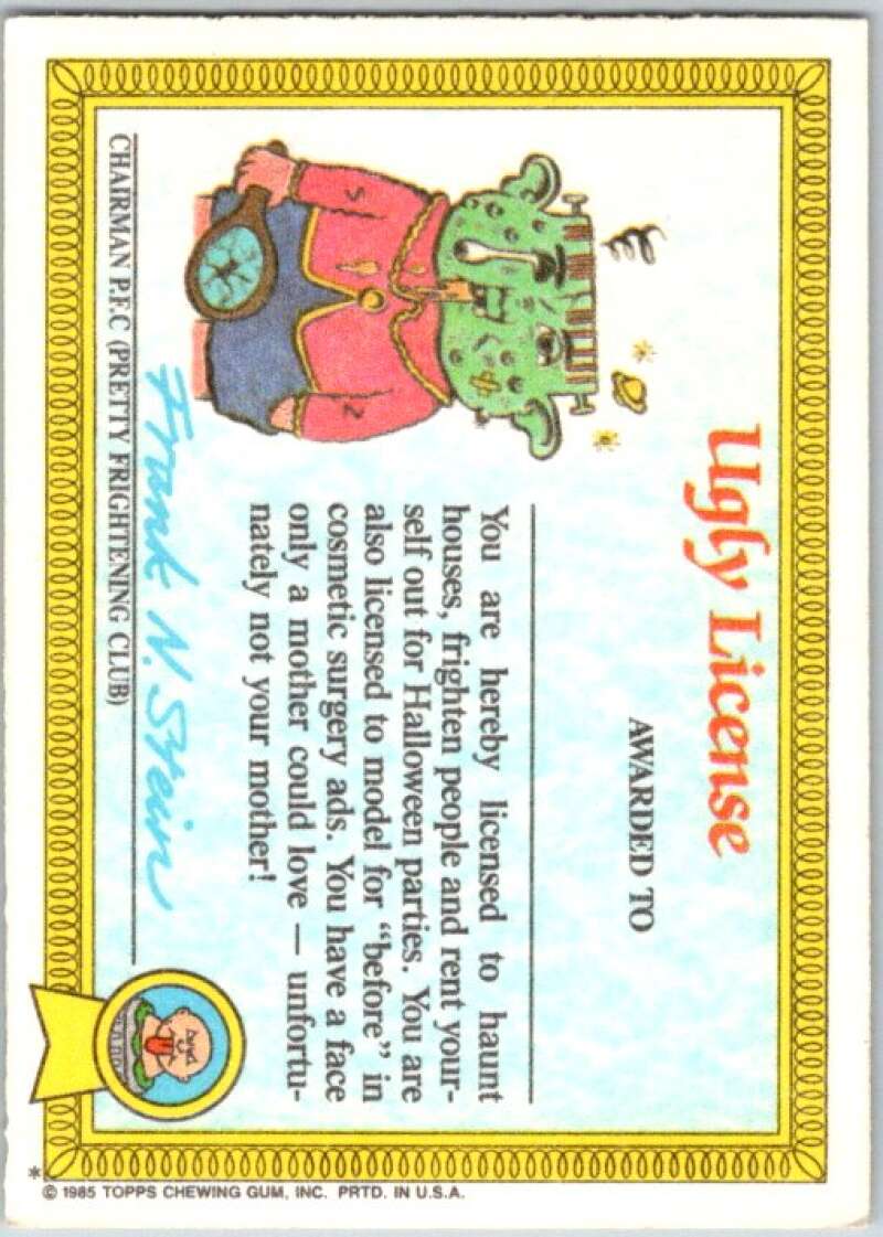 1985 Topps Garbage Pail Kids Series 1 #31a Run Down Rhoda   V44578