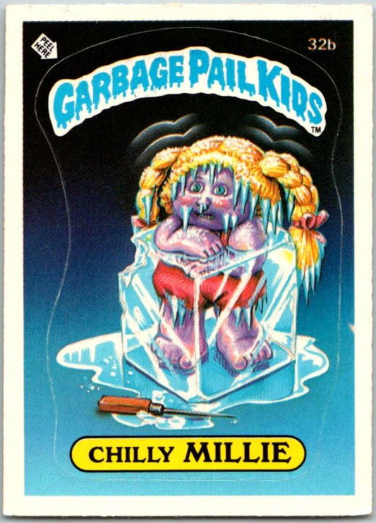 1985 Topps Garbage Pail Kids Series 1 #32b Chilly Millie   V44589