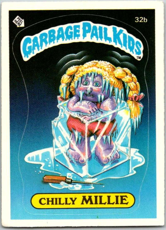 1985 Topps Garbage Pail Kids Series 1 #32b Chilly Millie   V44590
