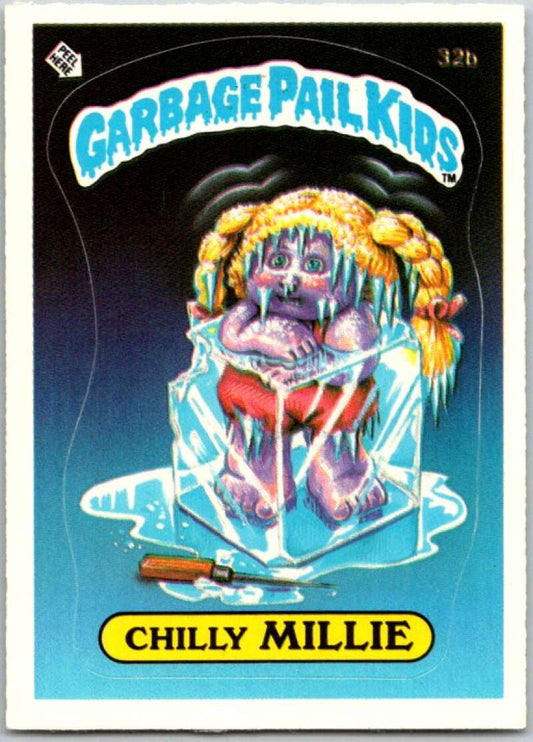 1985 Topps Garbage Pail Kids Series 1 #32b Chilly Millie   V44592