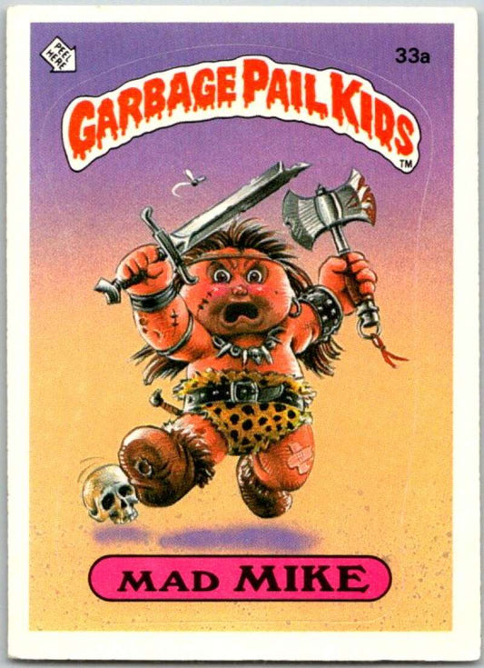 1985 Topps Garbage Pail Kids Series 1 #33a Mad Mike   V44594