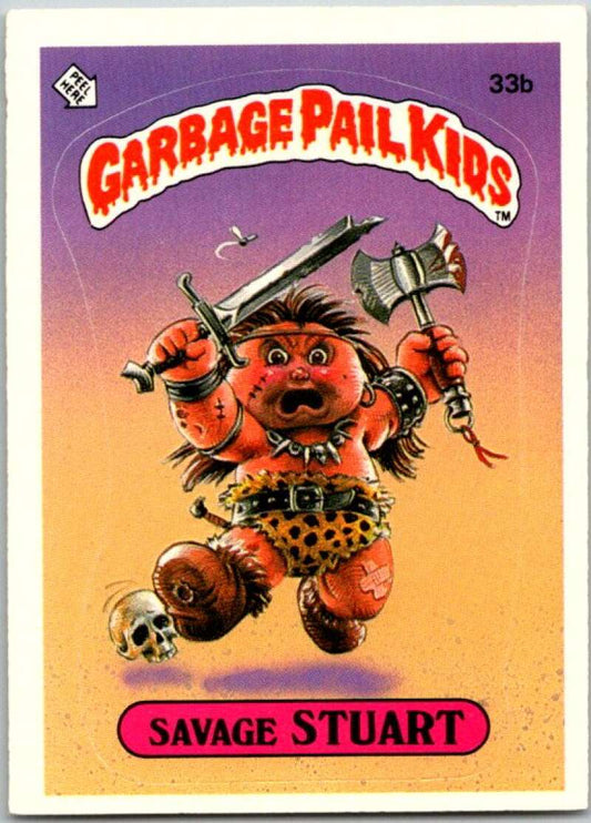 1985 Topps Garbage Pail Kids Series 1 #33b Savage Stuart   V44596
