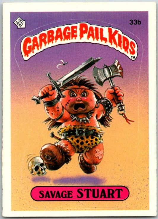 1985 Topps Garbage Pail Kids Series 1 #33b Savage Stuart   V44597