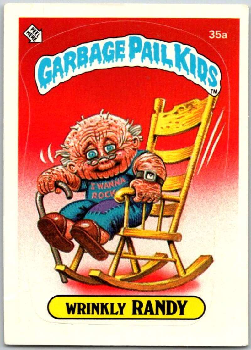 1985 Topps Garbage Pail Kids Series 1 #35a Wrinkly Randy   V44613