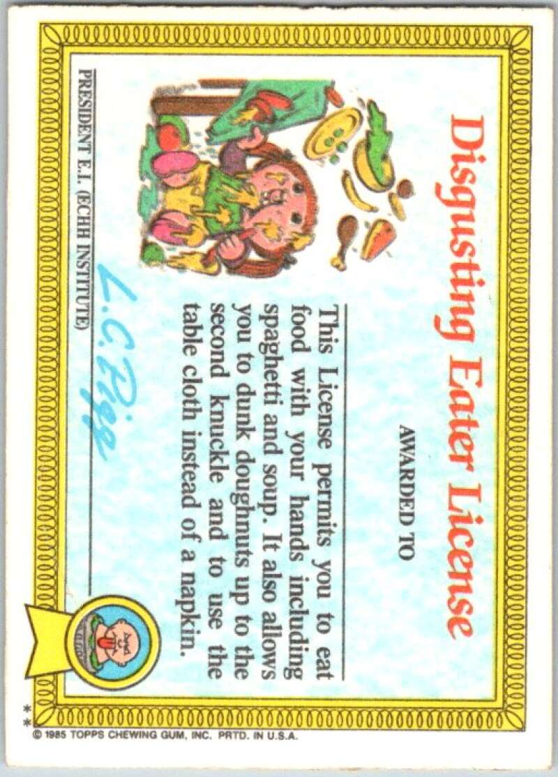 1985 Topps Garbage Pail Kids Series 1 #38b Lizard Liz   V44648