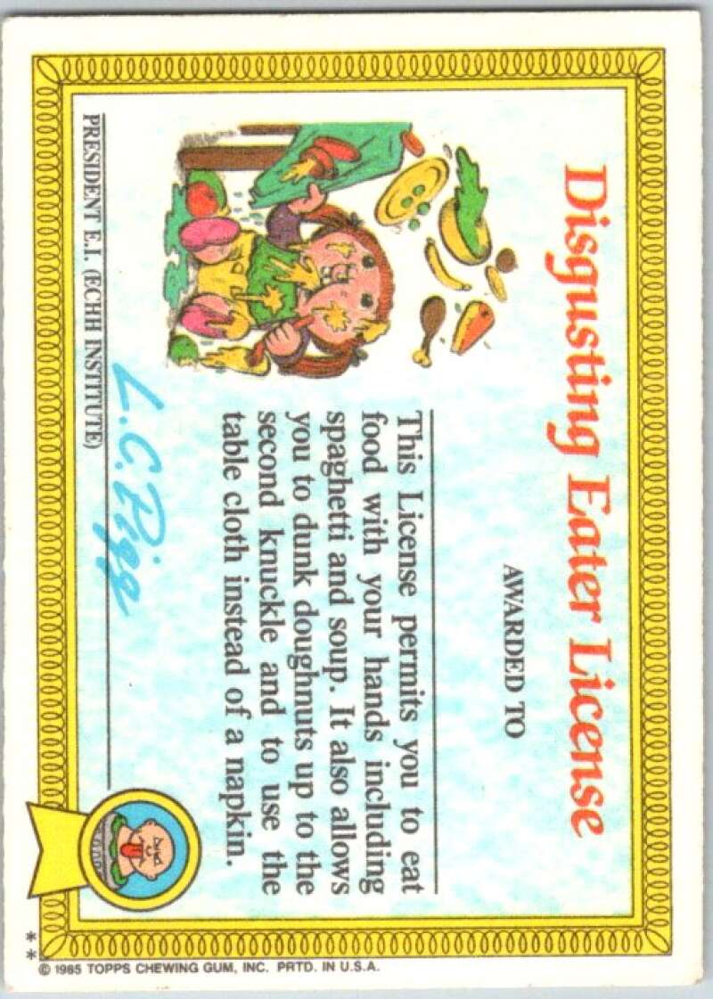 1985 Topps Garbage Pail Kids Series 1 #38b Lizard Liz   V44650