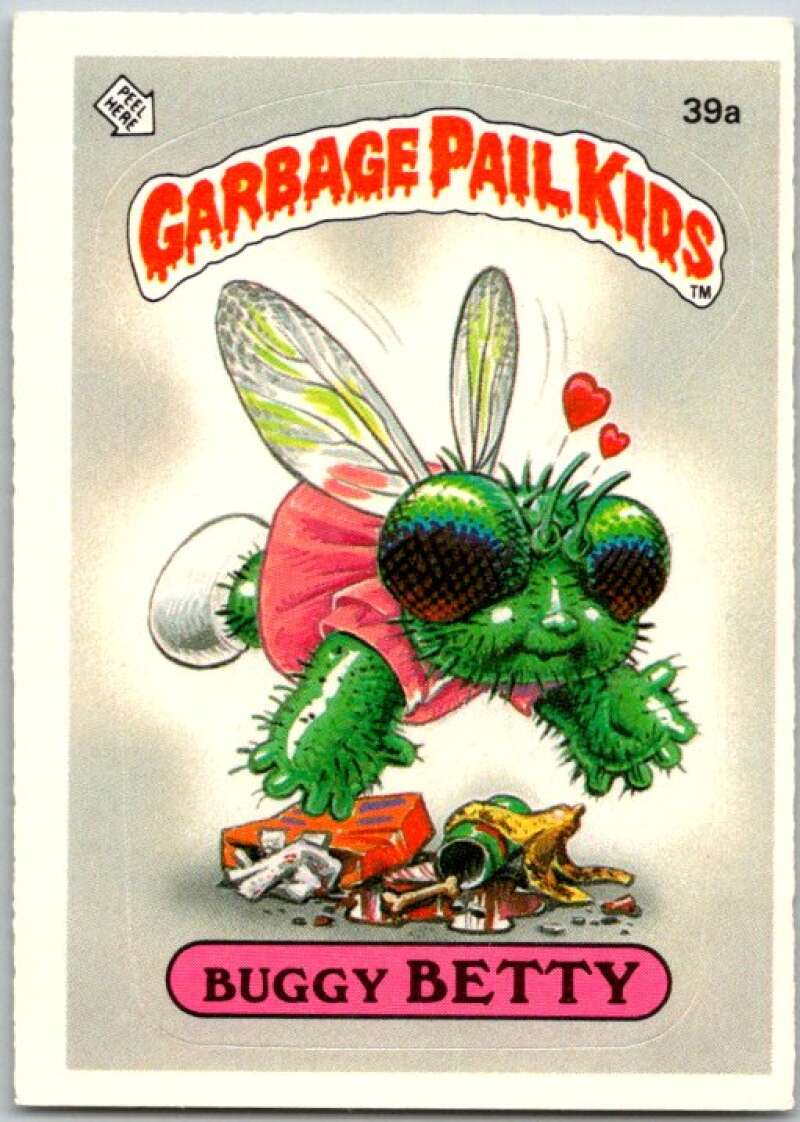 1985 Topps Garbage Pail Kids Series 1 #39a Buggy Betty   V44653