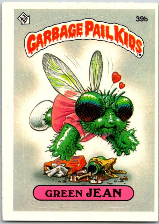 1985 Topps Garbage Pail Kids Series 1 #39b Green Jean   V44657